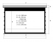 Kauber Red Label Tensioned BT Cinema 131" 16:9 163x290 дроп 40 см. Microperf MW